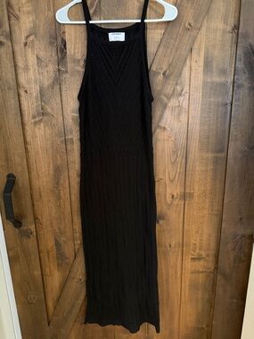 Old Navy Black Ribbed Knit beach cover up